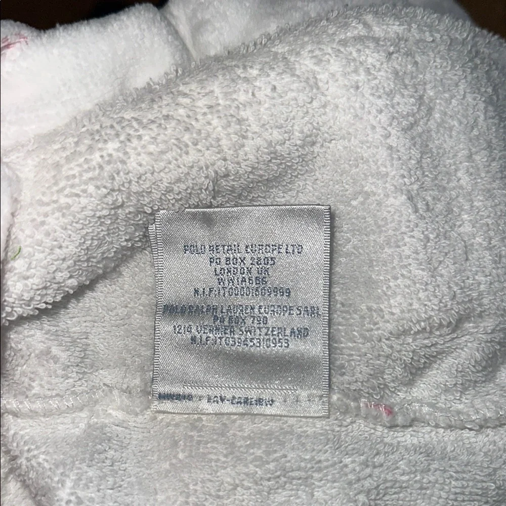 NWOT Ralph Lauren Kids White and Pink 3pc Matching Robe Set, includes box - Picture 14 of 16